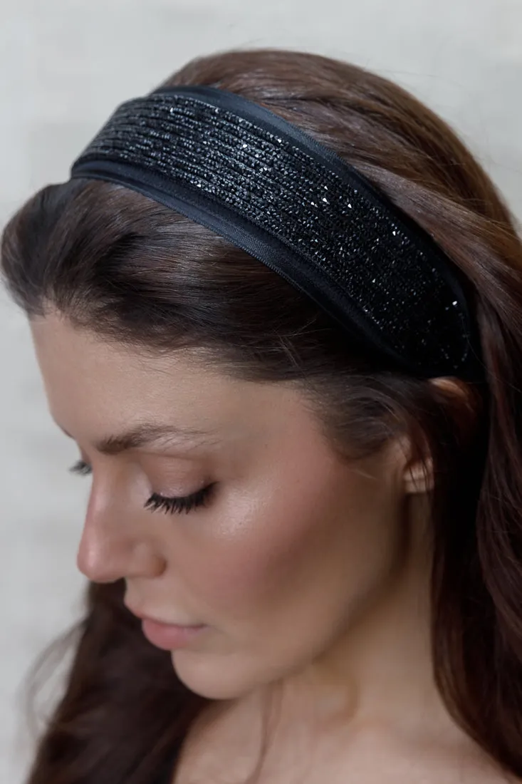 BLACK SEQUINS BANDEAU