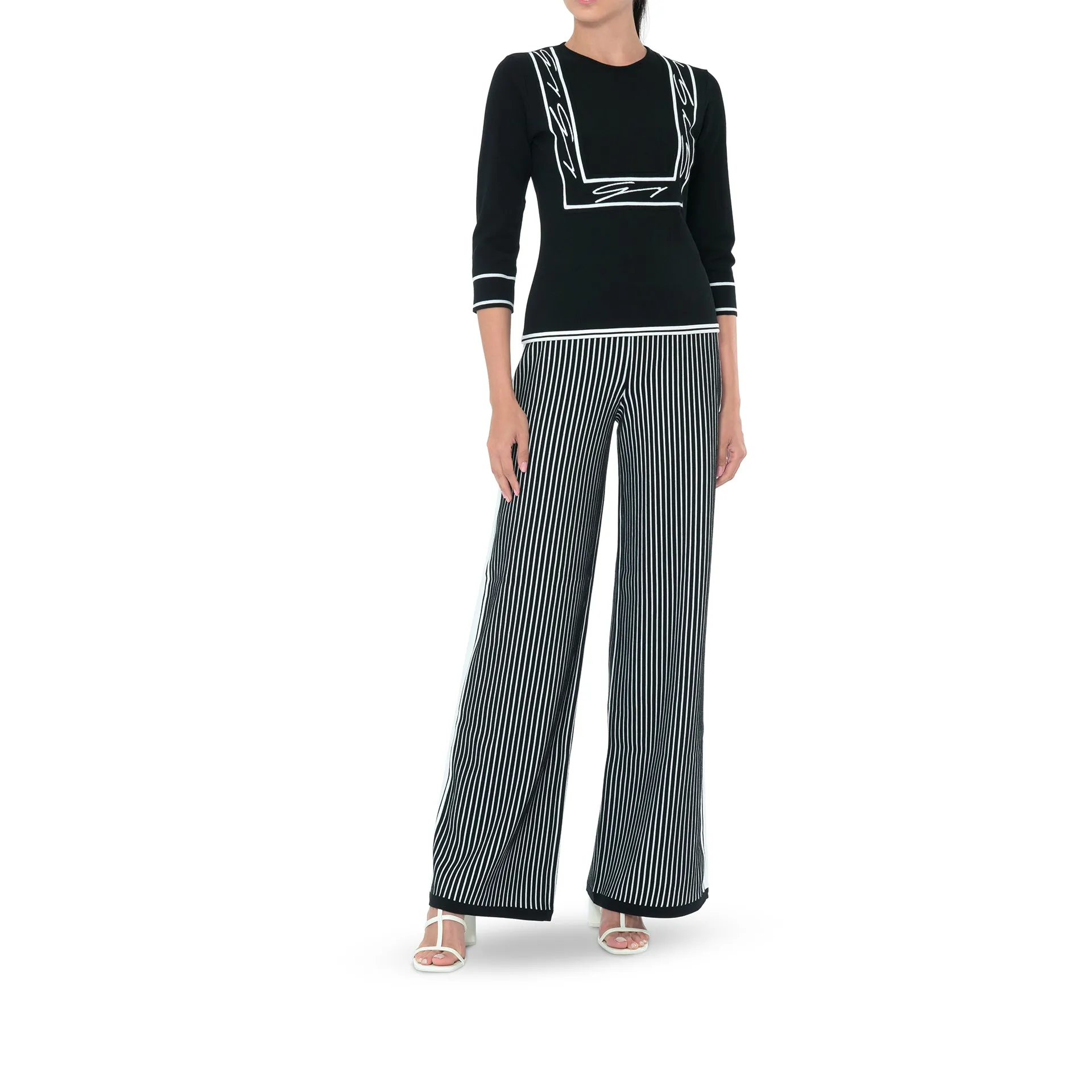Black Shirt With Logo Inserts