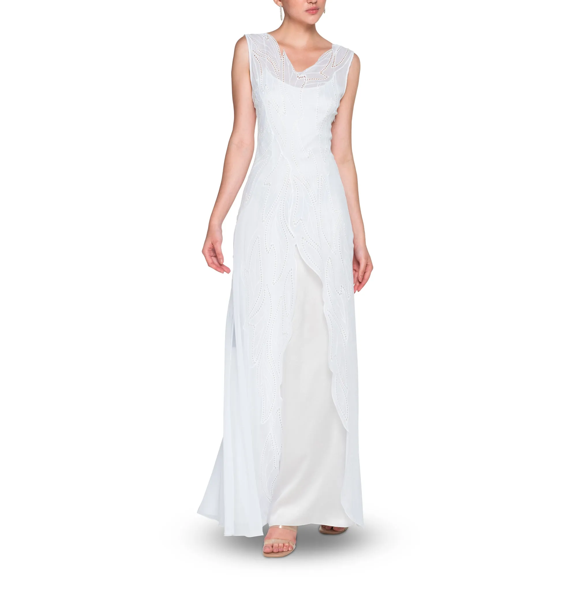 Broderie Anglaise Sleeveless Dress