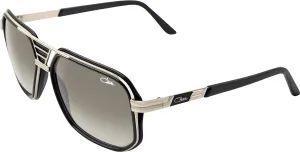 CAZAL  666 002 BLACK SILVER/GREY GRADIENT LENS