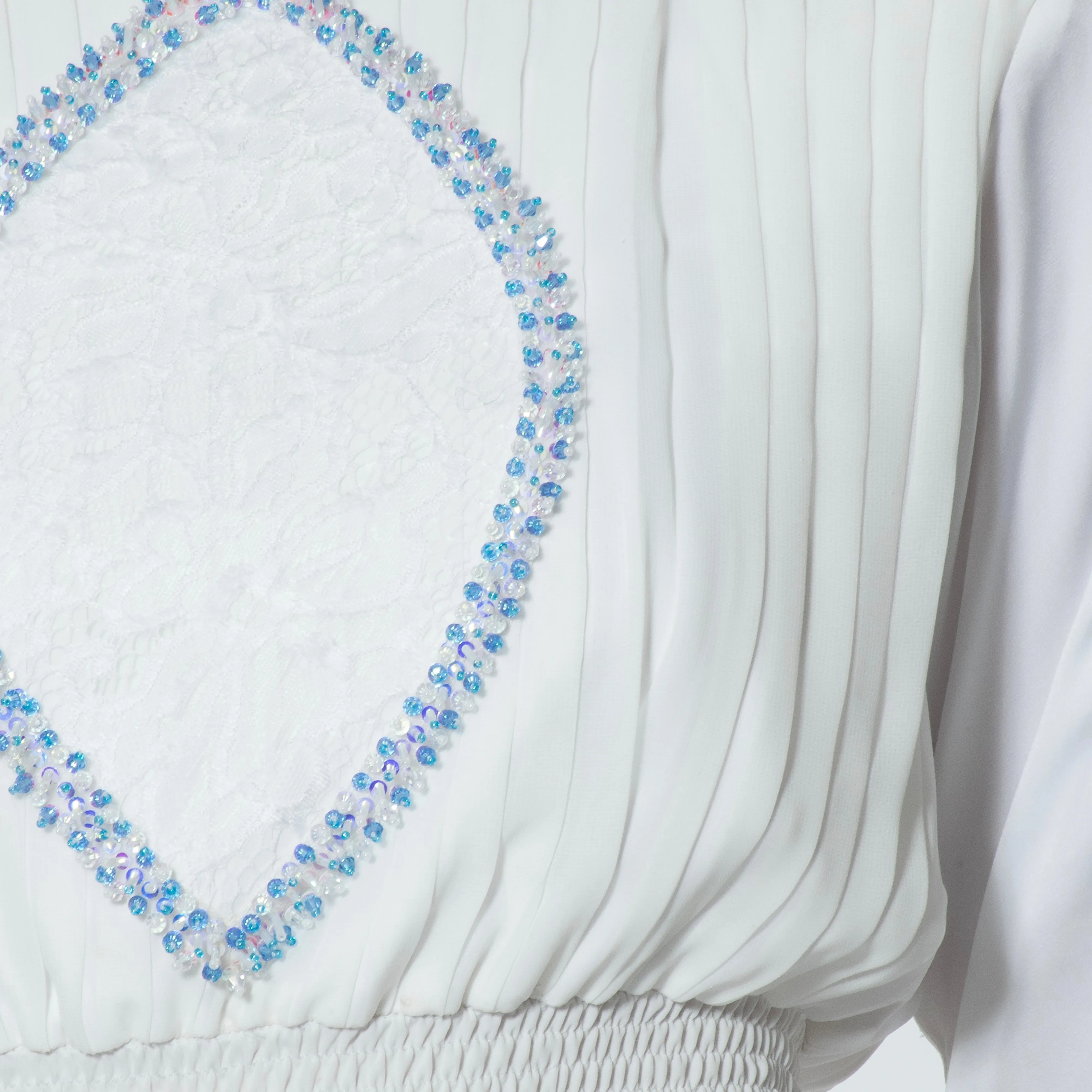 Diamond Shape Beaded Long Dress