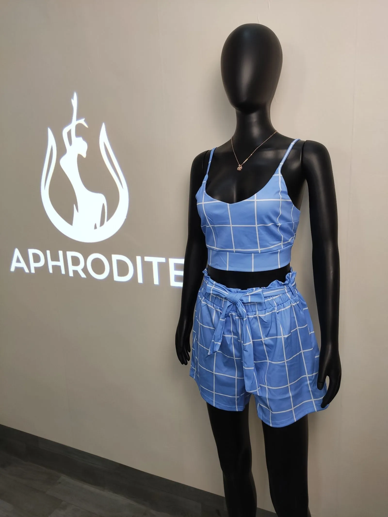 Fashion plaid sling set AY1009