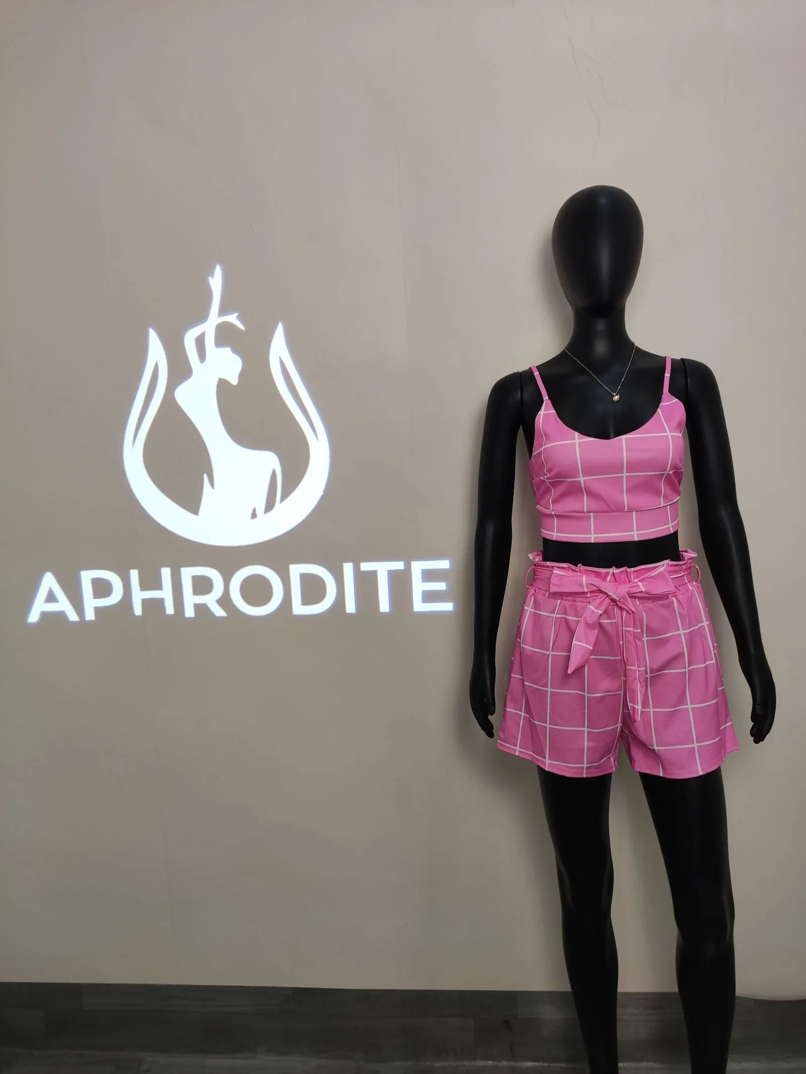 Fashion plaid sling set AY1009