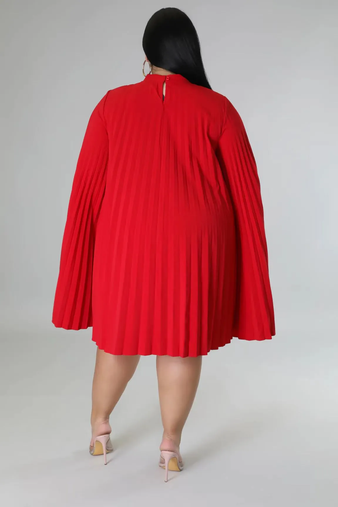 Fashion solid color pleated dress（AY2385）