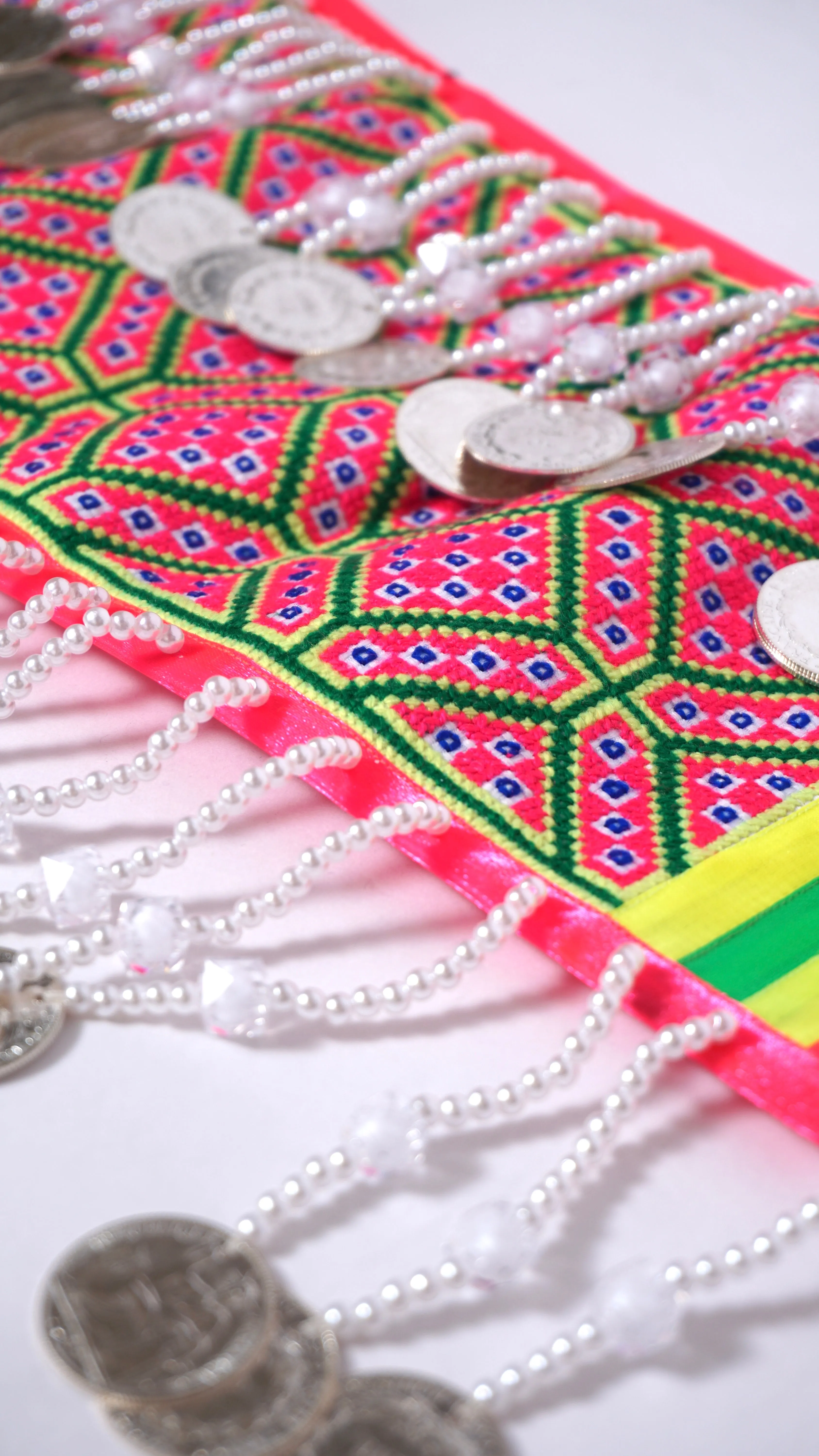 Optimized Title: Handcrafted Hmong Leeg Hlab - Artisan Decorative Wall Hanging with Intricate Patterns