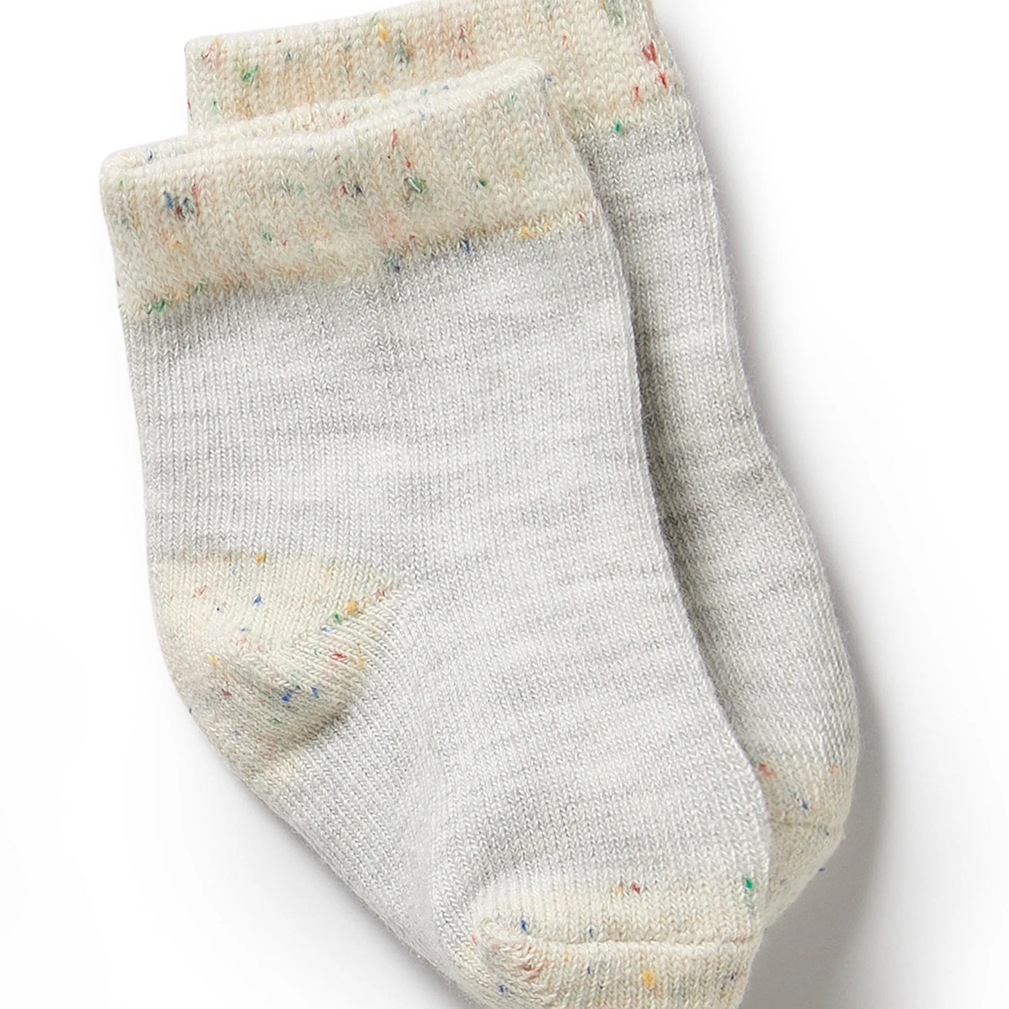 Wilson   Frenchy Organic 3 Pack Baby Socks - Cream, Oatmeal, Grey Cloud -