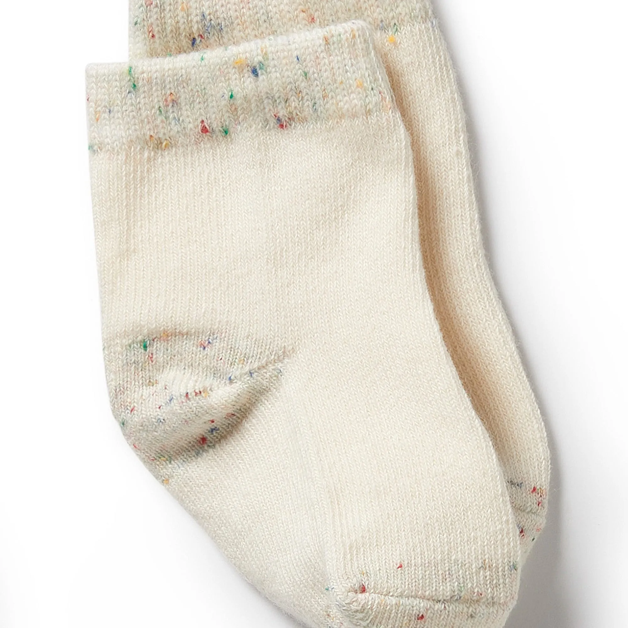 Wilson   Frenchy Organic 3 Pack Baby Socks - Cream, Oatmeal, Grey Cloud -